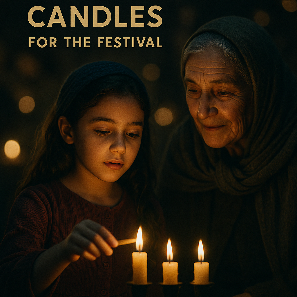 We lit three candles for the festival