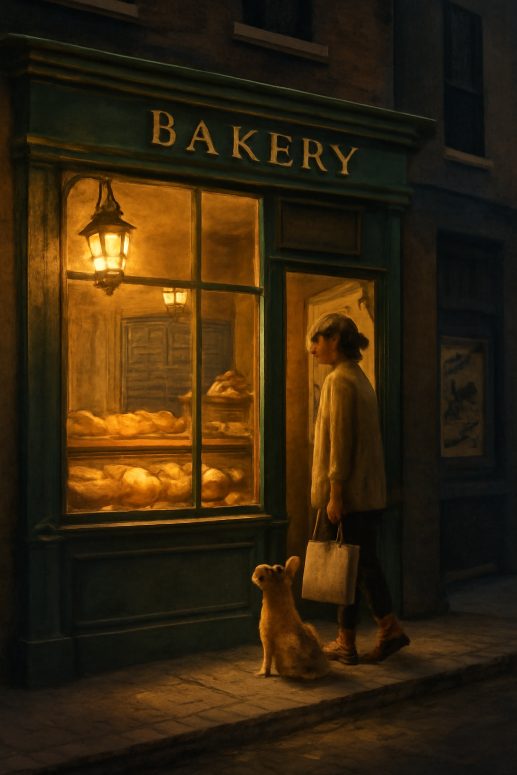 Lanterns Over a Quiet Street